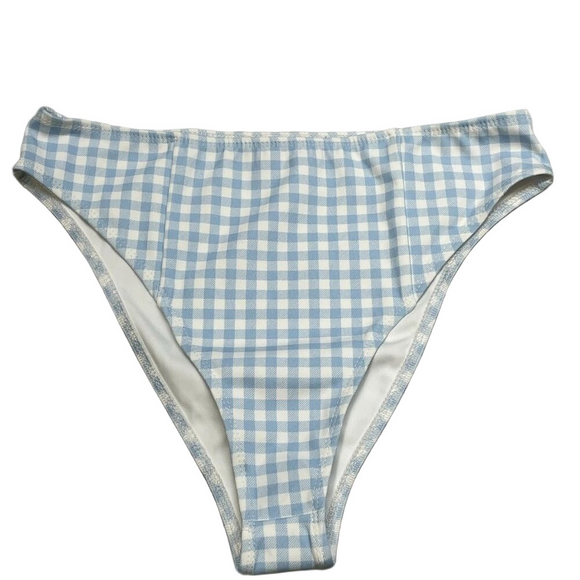 Selkie Women's Swim Bottoms Size S – Blue Gingham